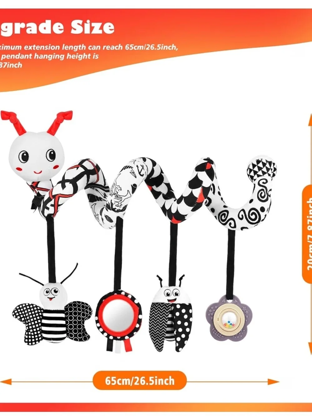 Baby Black & White Spiral Sensory Activity Toy